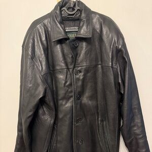 Danier Black Men’s Leather Jacket M (40-42)